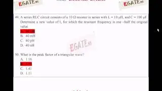 MCQs on Electrical Circuits - Part 1 (Q.No:  1 - 100)