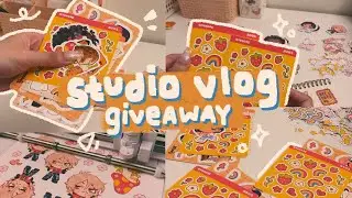 studio vlog 01 🌱 making stickers at home for the first time