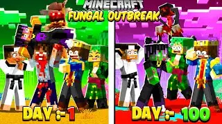 PART 2 - 100 Days In FUNGAL OUTBREAK WORLD in Minecraft 😰