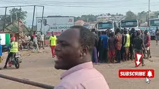 Truck Drivers Protest asks Federal govt to repair the depleted Benin/Abuja Roads #auchi #nigeria