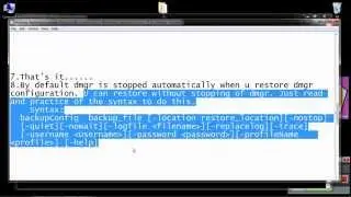 Restoring  deployment manager dmgr profile configuration in WebSphere Application Server  8 5 on win