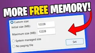 How To Increase Virtual Memory on Widnows 11 - Increase Windows 11 Performance!