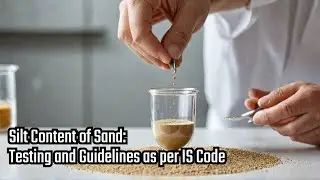 Silt Content of Sand. Testing and Guidelines as per IS Code