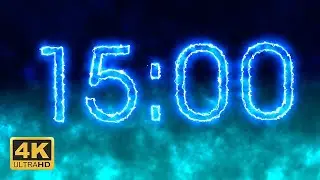 15 Minutes Countdown Timer - Electric ⚡☄ [4K]