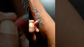milesh name design #shorts #art #tattoos
