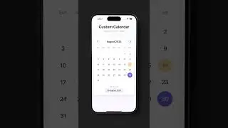 🗓️ SwiftUI Custom Calendar - Modern Date Picker Component