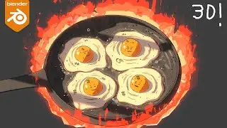 How I Made a 2D Looking Eggs Animation in Blender! (Tutorial)