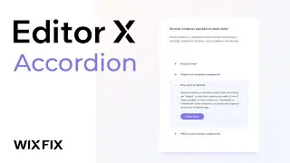 Editor X Accordion (No Code) | Wix Fix