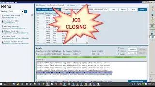 Epicor ERP DMT Template to close Job