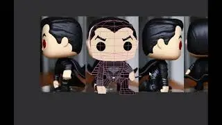 Papercraft Funko Superman Black Pt1
