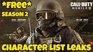 *FREE* SEASON 2 Character List Leaks | Cod Mobile Season 2 Character Leaks | CODM Season 2 Leaks