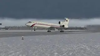 Tu-154M landing at Rovaniemi