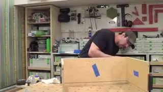 Building Kitchen Cabinets part 19.  Wall cabinet construction
