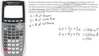 System of Equations Application Example HD