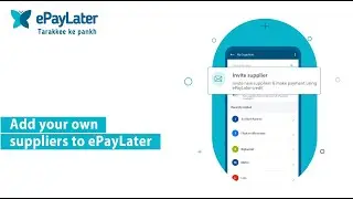 Add your own suppliers to ePayLater and make payments to them using ePayLater credit