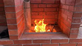 Уличная печь с мангалом