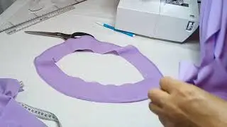 Обработка ГОТОВОЙ Горловины ПОДКРОЙНОЙ Обтачкой. Платье в пол. Часть 3