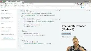 V. Understanding the VueJS Instance. 2. Some Basics about the VueJS Instance