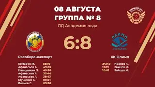 Рособоронэкспорт – ХК Олимп | Группа №8 | ЛД Академия льда