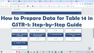 How to Prepare Data for Table 14 in GSTR 1  Step by Step Guide !!!