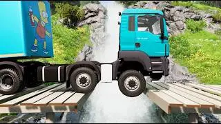 Trucks vs Speed Bumps & others 79 (BeamNG.drive)