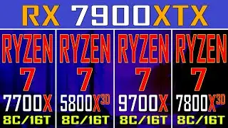 RYZEN 7 7700X vs RYZEN 7 5800X3D vs RYZEN 7 9700X vs RYZEN 7 7800X3D || PC GAMES TEST ||