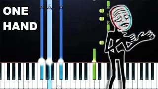 Friday Night Funkin' - Sadness - The Blueballs Incident (One Hand Easy Piano Tutorial)
