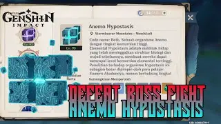 Genshin Impact - Defeat Boss Fight Anemo Hypostasis #anemohypostasis #genshinimpact #hoyoverse