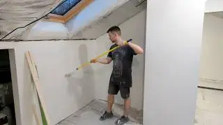 Do-it-yourself attic renovation – this is what happened after plastering and puttying