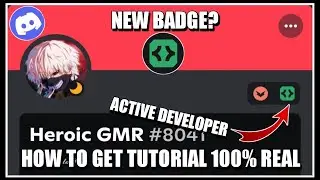 TUTORIAL TO GET THE ACTIVE DEVELOPERS BADGE 😍 | DISCORD BADGE 😍 | #heroicgameranirudh #discord