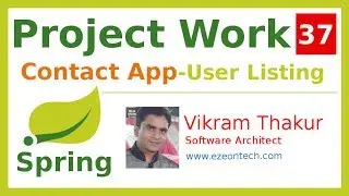 37 - Spring MVC - Project Work | User List for Admin (Contact App) - By eZeon