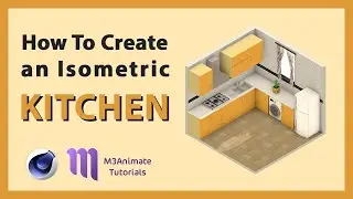 Cinema 4D Tutorial   Interior Kitchen Design Speed Art   Isometric