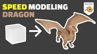 Dragon (Lowpoly) - Speed Modeling in Blender