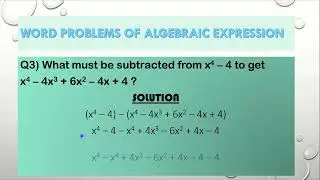Grade 6 Maths: WORD PROBLEMS OF ALGEBRAIC EXPRESSIONS  (In Urdu/Hindi)