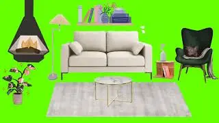 Livingroom Green Screen 🛋 🔥 🏠
