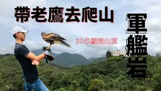 【帶老鷹去爬山EP.1】｜Hawk training｜首次來到軍艦岩！地形風勢都很不錯的放飛之地！