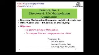 Directory & File Manipulation Commands