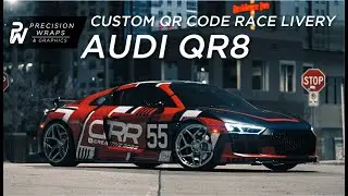 Unleash the Power of QR Codes: Check out this Custom Vinyl Wrapped Audi R8
