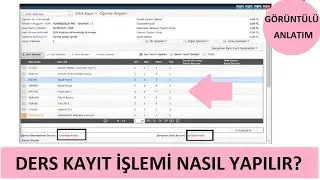 DERS KAYIT İŞLEMİ NASIL YAPILIR? (DERS KAYDI NASIL YAPILIR?) ÜNİVERSİTEDE DERS SEÇME