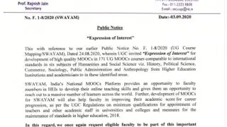 UGC NEW PUBLIC NOTICE