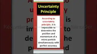 Uncertainty Principle #utubeshorts