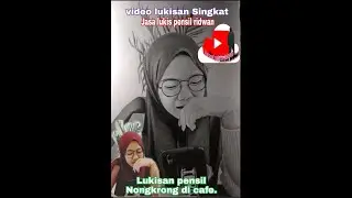 LUKISAN PENSIL Nongkrong di cafe.