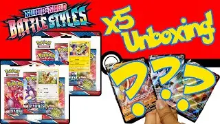 UNBOXING 5 POKEMON S&S BATTLE STYLE 3 PACKS! | These are the coolest cards I've seen in a LONG time!