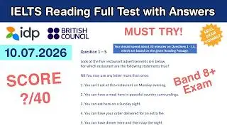 IELTS General Reading Practice Test with Answers 10.07.2026 - Test 