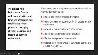The Project Work Performance Domain explained (PMI-PMBOK 7TH EDITION)