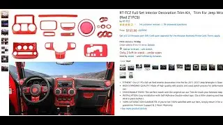 Jeep Wrangler Mods Red Accents Install RT-TCZ Dash Trim Kit