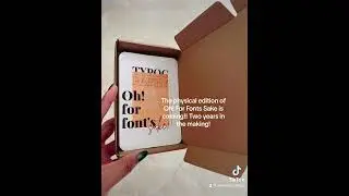 Oh! For fonts sake! it’s finally coming physical edition. #webdesign #branding #brandidentity