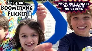 How to make a Moon Boomerang Flicker from a Square of Paper