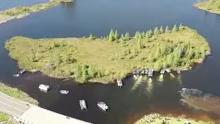 Time-lapse of the annual moving of the Forty Acre Bog on Lake Chippewa