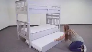 BK161 Tall Twin over Twin Bunk Bed with a Twin Trundle